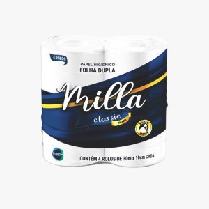 PAPEL HIGIÊNICO MILLA FOLHA DUPLA - 4 ROLOS
